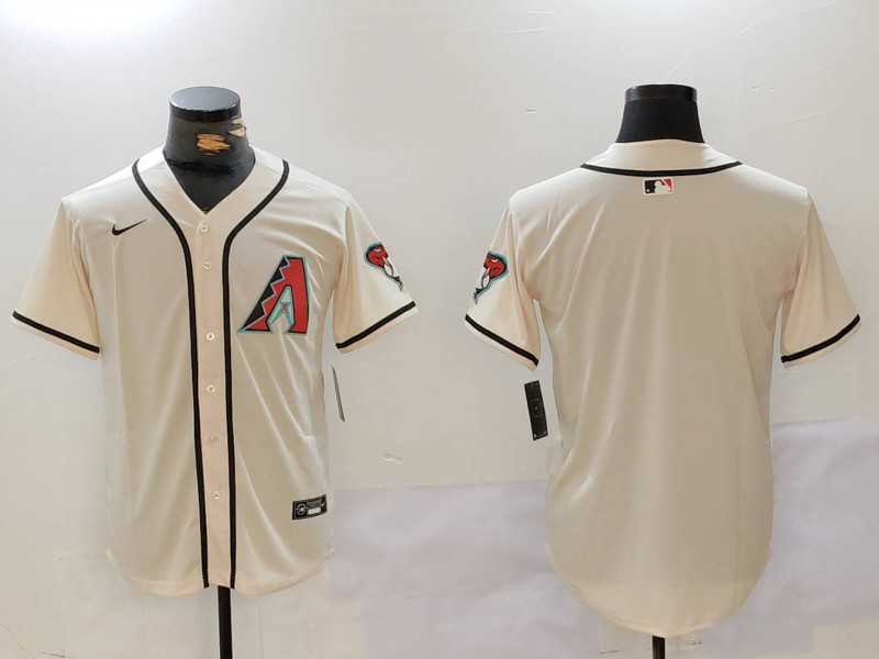 Mens Arizona Diamondbacks Blank Cream Cool Base Limited Stitched Jersey